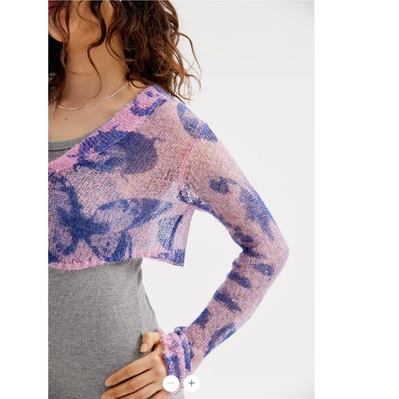 UO Sadie Printed Semi-Sheer Cardigan XL NWT - Picture 7 of 10